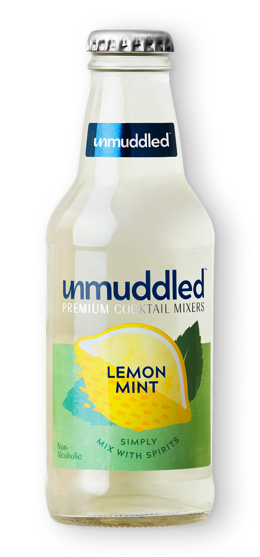 A bottle of Lemon Mint Mixer